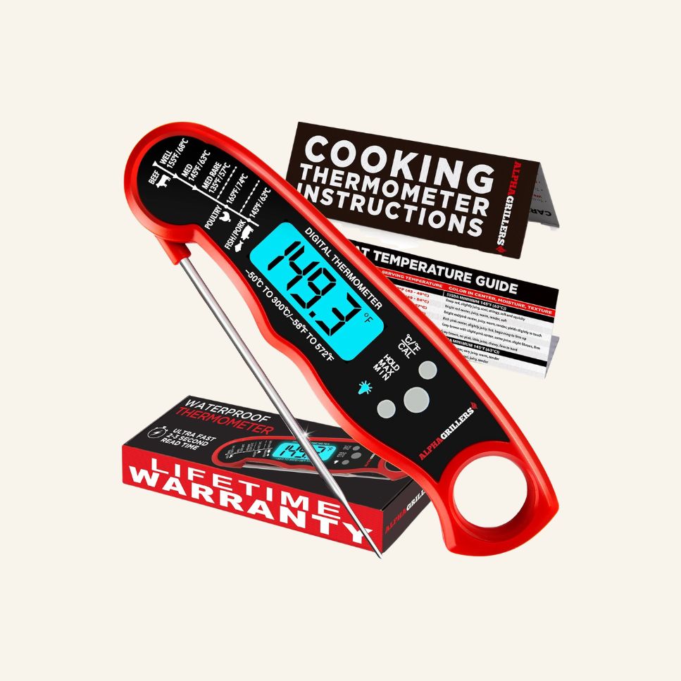 Alpha Grillers Meat Thermometer Digital – Instant Read Food Thermometer