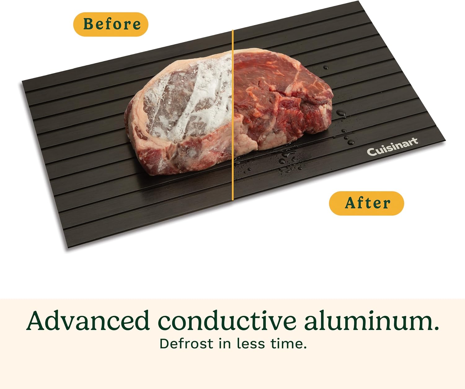 Cuisinart BBQ Defrosting Tray, Conductive Aluminum Rapid Thaw Plate for Frozen Meat