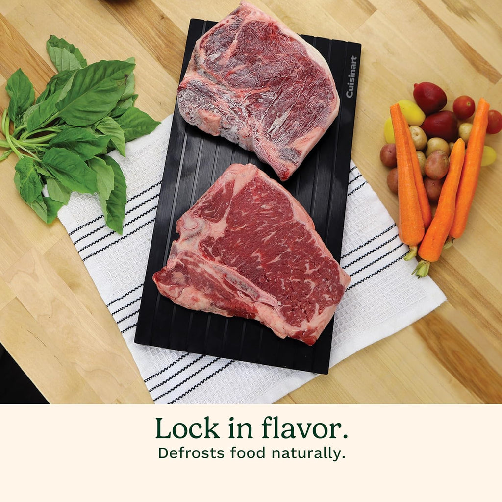 Cuisinart BBQ Defrosting Tray, Conductive Aluminum Rapid Thaw Plate for Frozen Meat
