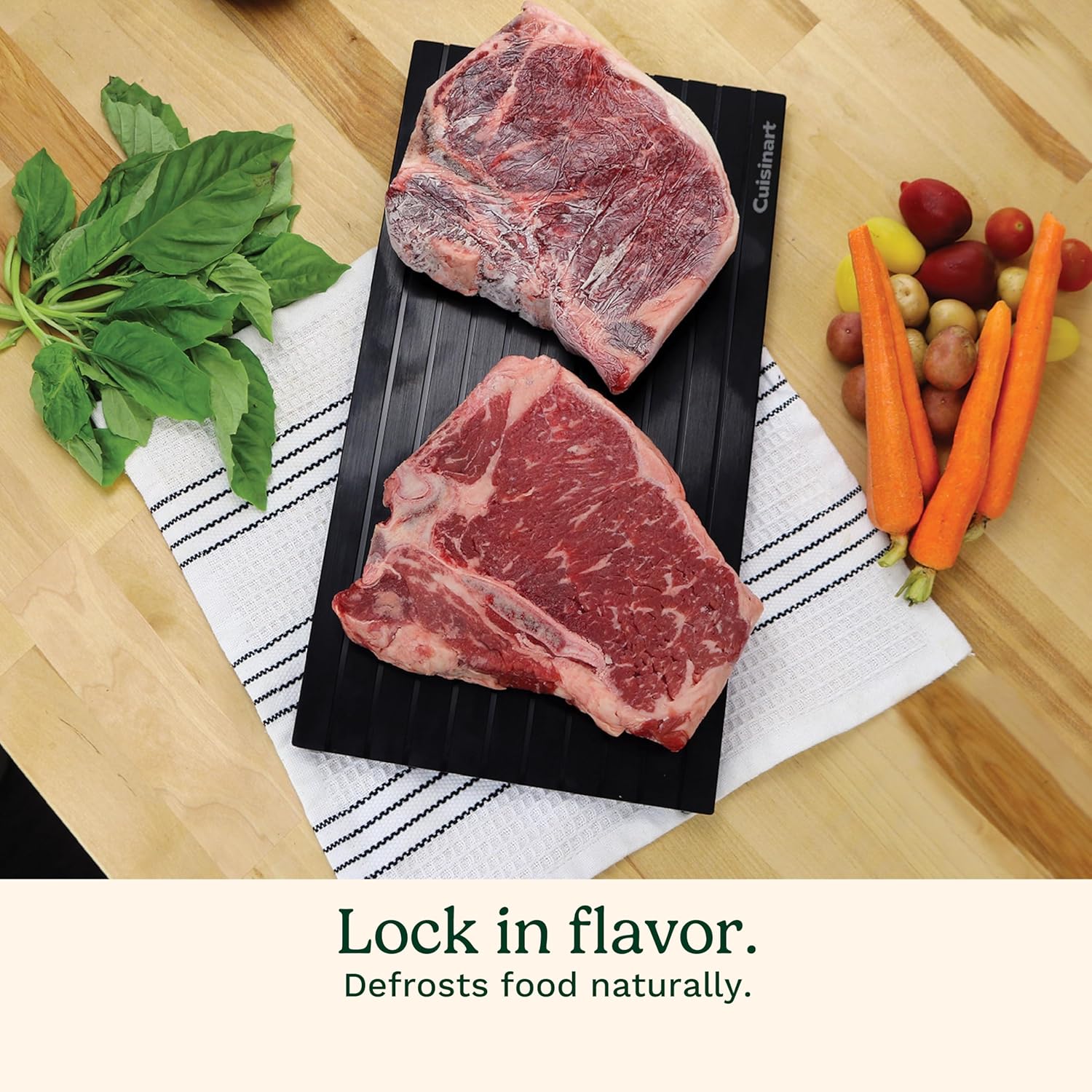 Cuisinart BBQ Defrosting Tray, Conductive Aluminum Rapid Thaw Plate for Frozen Meat