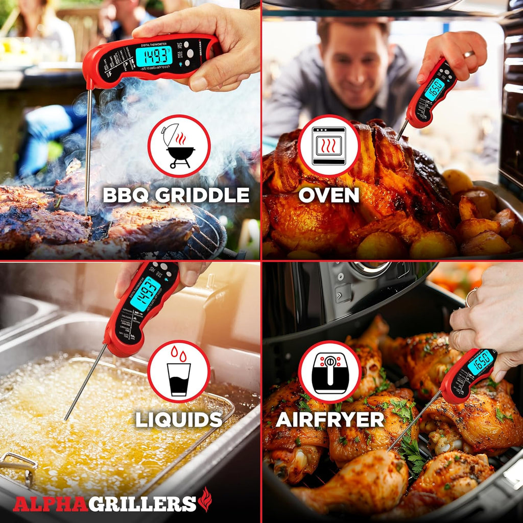 Alpha Grillers Meat Thermometer Digital – Instant Read Food Thermometer